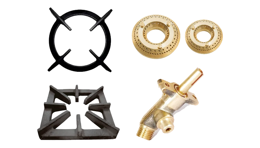 Gas Stove Spare Parts Pan Support Burner Valve